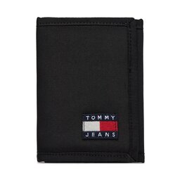 Tommy Jeans Cartera grande para hombre Tommy Jeans Tjm Ess Daily Nylon Trifold AM0AM12083 Black BDS