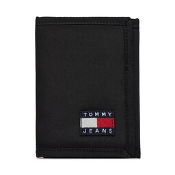 Tommy Jeans Veľká pánska peňaženka Tommy Jeans Tjm Ess Daily Nylon Trifold AM0AM12083 Čierna