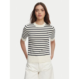 Tommy Hilfiger Tommy Hilfiger Pullover WW0WW49705 Weiß Slim Fit