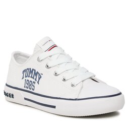 Tommy Hilfiger Bambas Tommy Hilfiger Varsity Low Cut Lace-Up Sneaker T3X9-32833-0890 M White 100