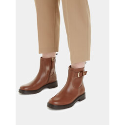 Ботильйони Tommy Hilfiger Thermo Leather Belt Bootie FW0FW07479 Natural Cognac GTU, Коричневий