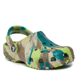 

Шльопанці Crocs Crocs Classic Marbled Kids Clog 207464 Limeade/Multi 3UF, Голубий