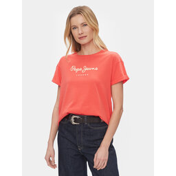 Pepe Jeans Pepe Jeans Marškinėliai Helga PL505761 Raudona Regular Fit