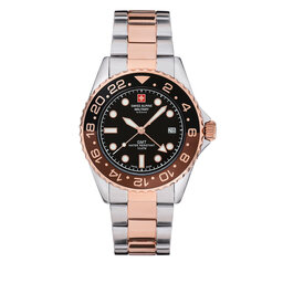Swiss Alpine Military Zegarek Swiss Alpine Military 7052.1154 Black/Rose Gold/Silver