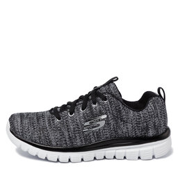 

Взуття Skechers Twisted Fortune 12614/BKW Black/White, Сірий