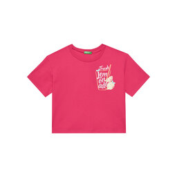 United Colors Of Benetton United Colors Of Benetton Marškinėliai 35RYC10OZ Rožinė Regular Fit