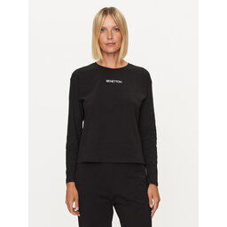 United Colors Of Benetton United Colors Of Benetton Μπλούζα πιτζάμας 30963M04S Μαύρο Regular Fit