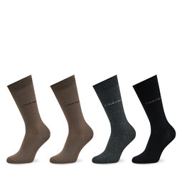 Calvin Klein 4 pares de calcetines altos para hombre Calvin Klein 701224106 Grey Combo 002