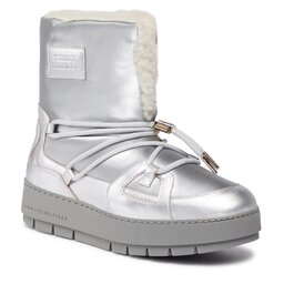 Tommy Hilfiger Stivali da neve Tommy Hilfiger Tommy Essential Silver Snowboot FW0FW07506 Silver 0IM