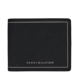 Tommy Hilfiger Liels vīriešu maks Tommy Hilfiger Th Central Cc And Coin Black BDS