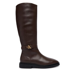 Calvin Klein Stiefel Calvin Klein Square High Boot Lth Mg Hdw HW0HW03187 Braun
