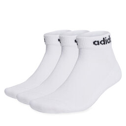 adidas Calzini corti unisex adidas Linear Ankle Socks Cushioned Socks 3 Pairs HT3457 white/black