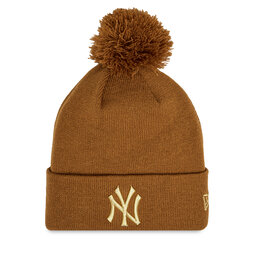 New Era Шапка New Era Wmns Metallic Pom Nyy 60364286 Кафяв