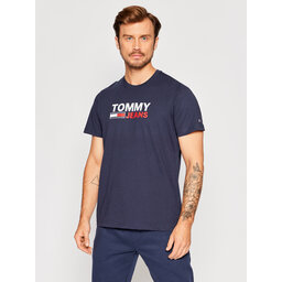 Tommy Jeans Tommy Jeans Póló Corp Logo DM0DM15379 Sötétkék Regular Fit