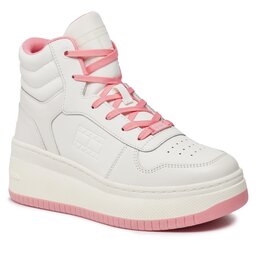 

Снікерcи Tommy Jeans Tjw Retro Basket Mc Lace Up EN0EN02422 Ecru / Doll Pink YBL, Écru