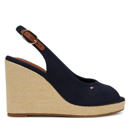 Tommy Hilfiger Espadrilles Tommy Hilfiger Flag High Wedge Espad Slingback FW0FW08597 Sötétkék