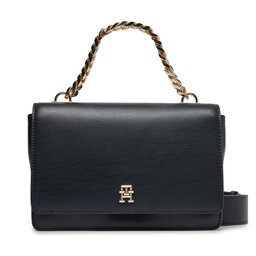 Tommy Hilfiger Handtasche Tommy Hilfiger Th Refined Med Crossover AW0AW15725 Dunkelblau