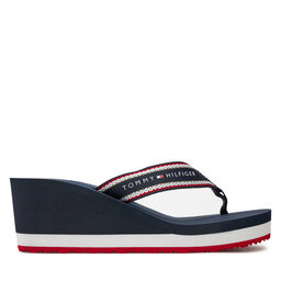 Tommy Hilfiger Flip-flops Tommy Hilfiger Hilfiger Hi Wedge Beach Sandal FW0FW08012 Sötétkék