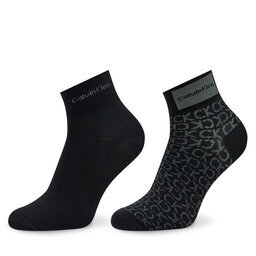 Calvin Klein 2 pares de calcetines cortos para hombre Calvin Klein 701224868 Black 001