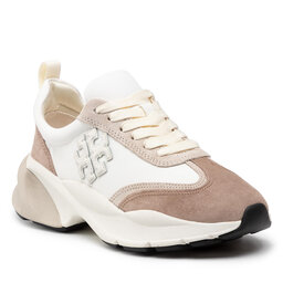 Tory Burch Sneakersy Tory Burch Good Luck Trainer 83833 White/New Ivory/Cerbiatto 100
