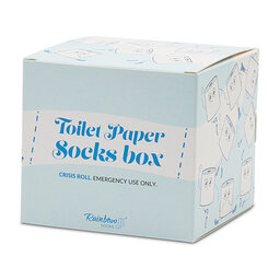 Rainbow Socks Hohe Unisex-Socken Rainbow Socks Toilet Paper Socks Box Weiß