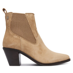 Tommy Hilfiger Stiefeletten Tommy Hilfiger Suede Western Chelsea Boot FW0FW09581 Beige