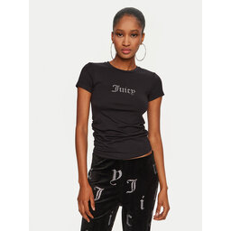 Juicy Couture Juicy Couture Camiseta Dot Ruched JCWCT24311 Negro Slim Fit