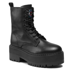 Tommy Jeans Stövletter Tommy Jeans Tjw Boot Zip Up EN0EN02305 Black BDS