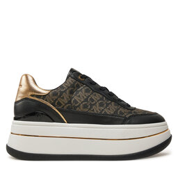 MICHAEL Michael Kors Sneakers MICHAEL Michael Kors Hayes Metallic Empire Monogram and Leather Trainer 43F4HYFS2L Schwarz