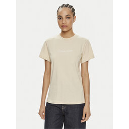 Calvin Klein Calvin Klein Camiseta Hero Logo K20K205448 Beis Regular Fit