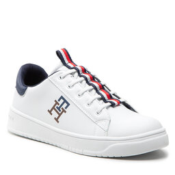 Tommy Hilfiger Sneakers Tommy Hilfiger Low Cut Lace-Up Sneaker T3B9-32466-1355 S White/Blue X336