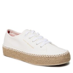 Tommy Hilfiger Espadrillos Tommy Hilfiger Rope Vulc Sneaker Corporate FW0FW07241 Ecru YBL