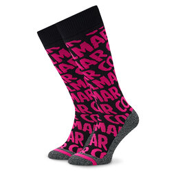 Colmar Visoke unisex čarape Colmar Wording 5280 5VG Neon Pink/Black 198