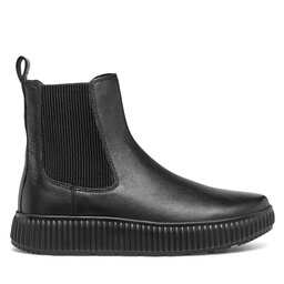 Geox Kotníková obuv s elastickým prvkem Geox D Graisy D46XFB 00046 C9999 Černá