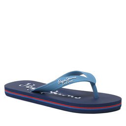 Pepe Jeans Šlepetės per pirštą Pepe Jeans Bay Beach Brand B PBS70049 Beat Blue 549