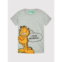 United Colors Of Benetton United Colors Of Benetton T-Shirt Garfield 3096G103U Grau Regular Fit