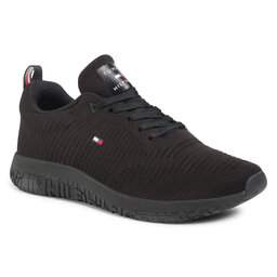 Tommy Hilfiger Tenisice Tommy Hilfiger Corporate Knit Rib Runner FM0FM02838 Black BDS