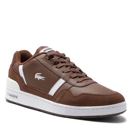 Lacoste Sneakersy Lacoste T-Clip 746SMA0112 Dk Brw/Wht 2A6