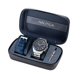 Nautica Zegarek Nautica Ocean Beach NAPOBF122 Srebrny