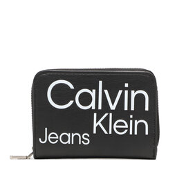 Calvin Klein Jeans Mali ženski novčanik Calvin Klein Jeans Sleek Med Zip W/Flap Aop K60K610100 0GJ
