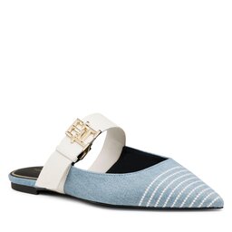 Tommy Hilfiger Ciabatte Tommy Hilfiger Th Pointy Feminine Mule Logo FW0FW07129 Denim 0G1