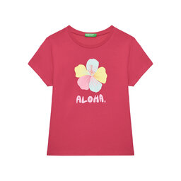 United Colors Of Benetton United Colors Of Benetton Camiseta 3I1XG10JJ Rosa Regular Fit