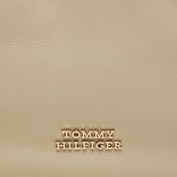 

Сумка Tommy Hilfiger Pushlock Leather Hobo AW0AW16073 Cream 0K4, Écru
