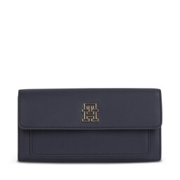 Tommy Hilfiger Dámska peňaženka Tommy Hilfiger Th Timeless Large Flap AW0AW15257 Space Blue DW6