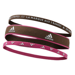 adidas Σετ 3 στέκες μαλλιών adidas Training Headbands 3 Per Pack IC6515 earth strata/preloved fuchsia/white