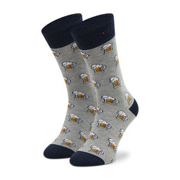 Cabaïa Calcetines altos para hombre Cabaïa Leopold & Zoe SOKFW2122 Gris