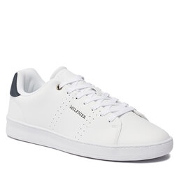 Tommy Hilfiger Tenisice Tommy Hilfiger Court Cup Lth Perf Detail FM0FM05038 White YBS