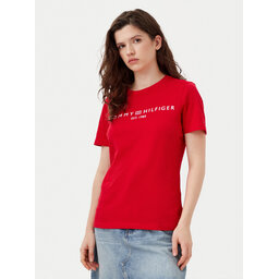 Tommy Hilfiger Tommy Hilfiger Póló WW0WW40276 Piros Regular Fit