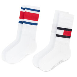 Tommy Hilfiger 2er-Set hohe Unisex-Socken Tommy Hilfiger 394020001 White 300