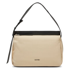 Calvin Klein Jeans Kabelka Calvin Klein Jeans Gracie Shoulder Bag_Canvas K60K611455 Dk Ecru PC4